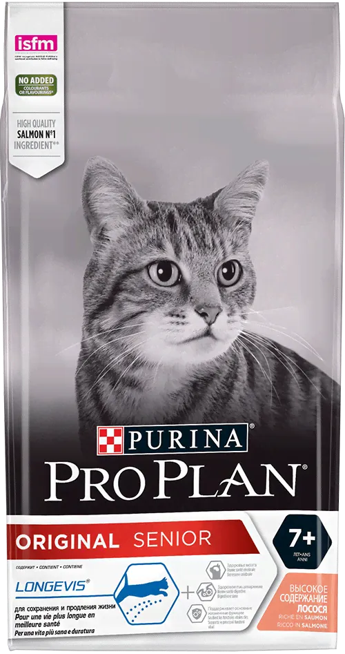 Purina Pro Plan Original senior 7+ для взрослых кошек и котов старше семи лет с лососем-0