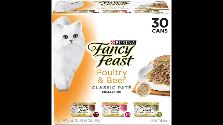 Purina Fancy Feast Grain Free Pate Wet Cat Food Variety Pack, Poultry & Beef.
