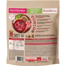 Сухой корм Purina One для собак мелких пород, склонных к набору веса с индейкой и рисом, 600г