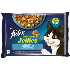 Корм для котов Purina Felix Sensations Лососевый Треска 4 x 85 g