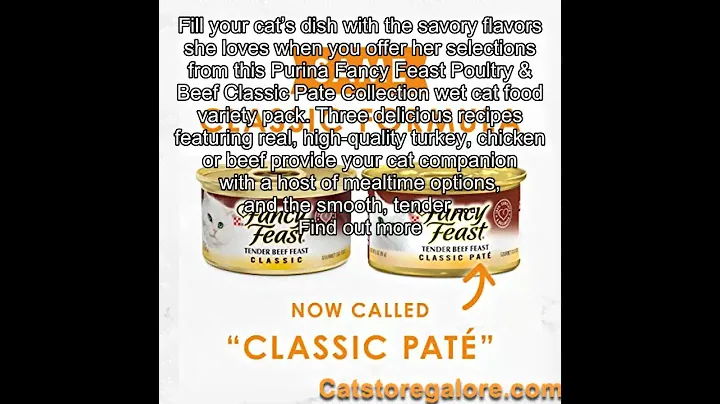 Purina Fancy Feast Classic Pate Poultry & Beef Collection Adult Wet Cat Food Variety Pack - (30) 3