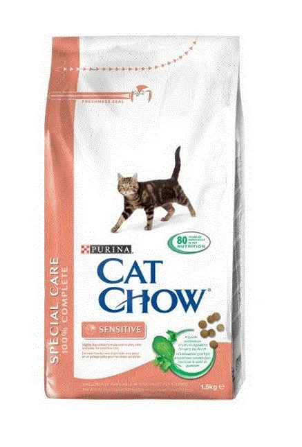 Сухой корм для взрослых кошек с чувствительным пищеварением Purina Cat Chow Special Care 400 гр, 1,5 кг, 15 кг https://www.magazindoberman.ru/products/purina-cat-chow-special-care-suhoi-korm-dlya-kosh-0