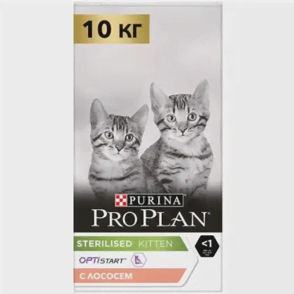 Сухой корм Purina Pro Plan для стерилизованных котят, с высоким содержанием лосося, Пакет, 3 кг