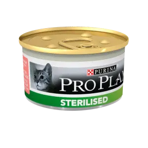 Purina Pro Plan Sterilised влажный корм паштет для стерилизованных кошек и кастрированных котов с лососем и тунцом 85 гр