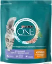 Сухой корм PURINA ONE ELEGANT для взрослых кошек для здоровья кожи и шерсти с курицей и цельными злаками (0,75 кг)