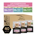 Purina Pro Plan набор паучей для кошек с чувствительным пищеварением, 40 шт. (индейка, ягненок, океаническая рыба)